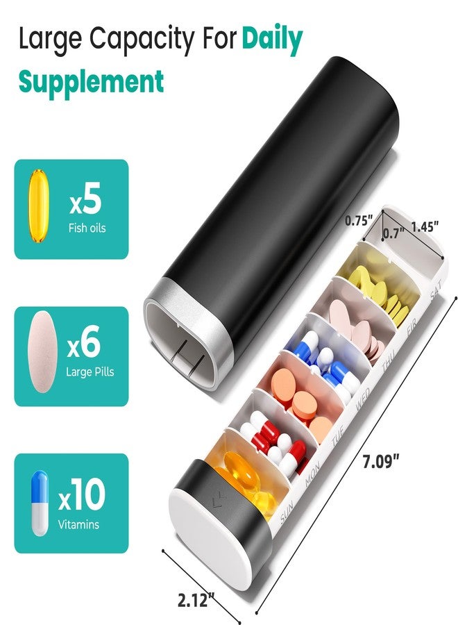 Daviky 7-Day Slide-Out Pill Organizer | Travel Pill Case with Easy-to-Use Design | Drawer-Style Daily Medication Organizer (1 Time a Day) | Ideal for Home, Travel & Offices - Image 2